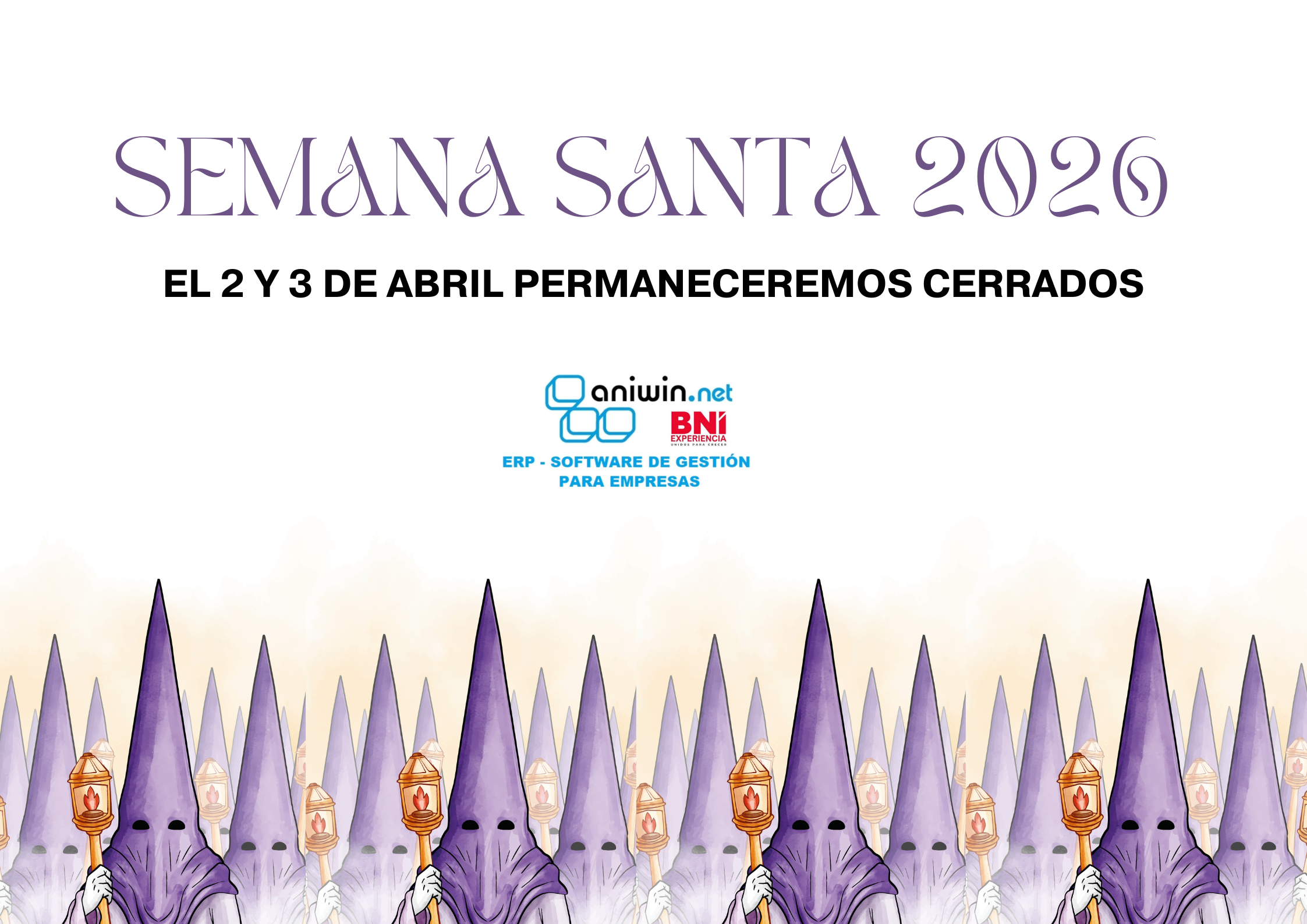 Cartel Semana Santa Ilustrado Morado